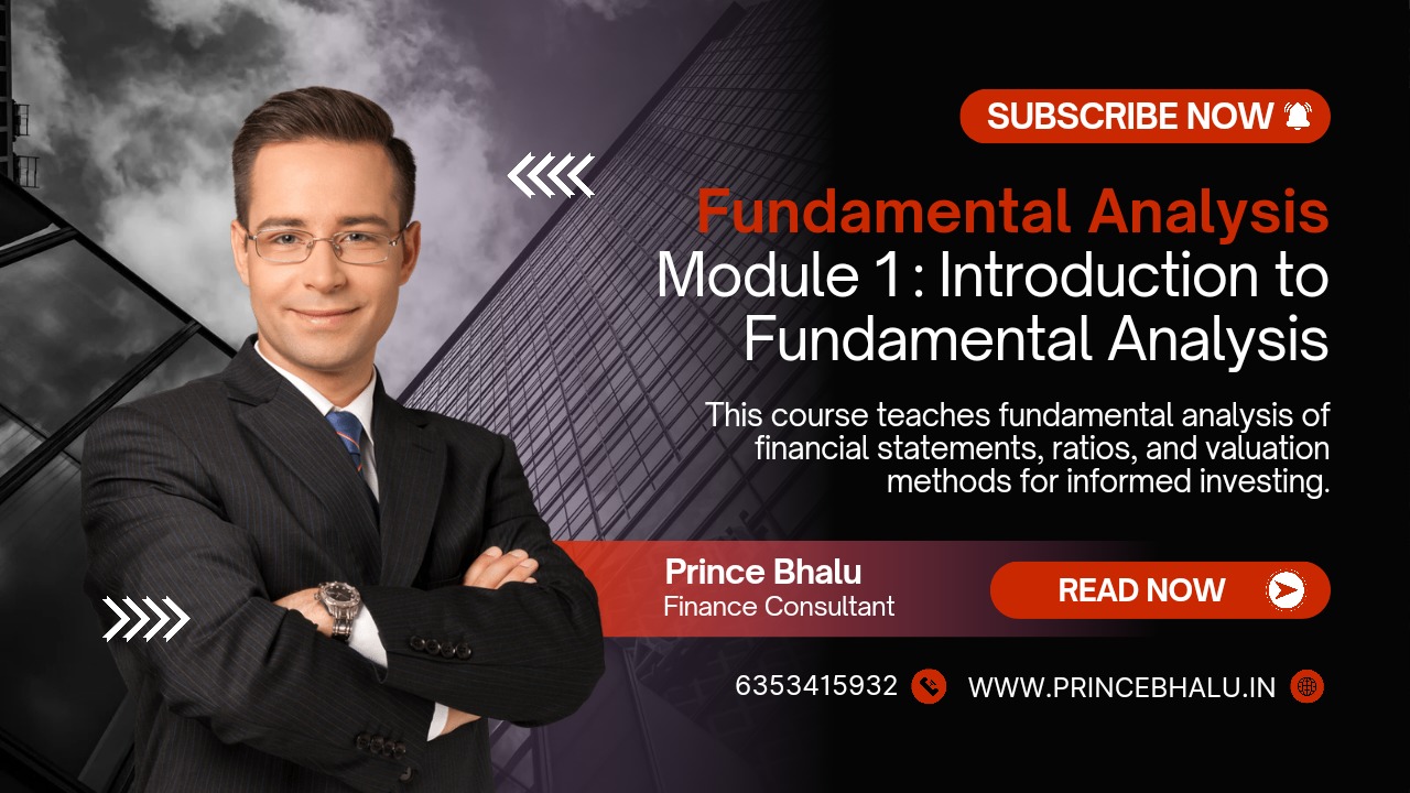 Module 1: Introduction to Fundamental Analysis